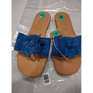 Mariella Women's Flower Sandal, Blue 8M US